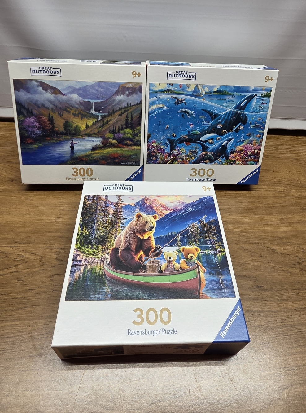 Ravensburger 3-Set 300-Piece Jigsaw Puzzles - Great Outdoors Series NWT